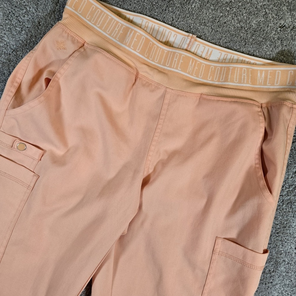 Med Couture Touch Scrub Pants Small Peach Stretch Nurse Medical Uniform